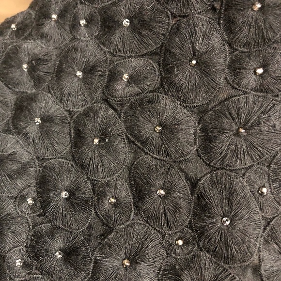 𝅺Adam Lippes silk sleeveless top womens black embroidered top Size 4 - Picture 2 of 9